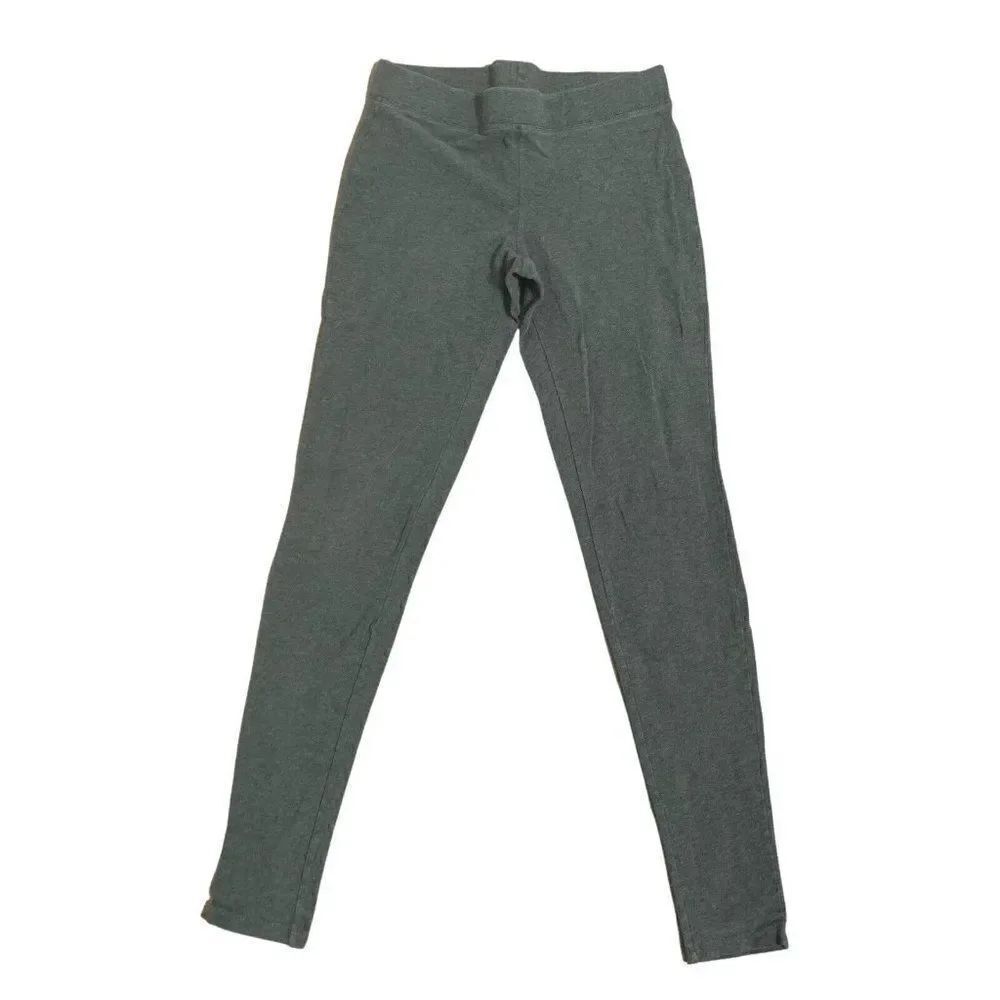 Express Womens Solid Gray Cotton Spandex ankle mid rise Leggings Xs